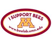I Support Bees Decal - Maroon