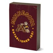 University of Minnesota Leaning Goldy Decorative Block - Maroon
