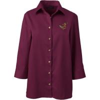 Lands' End University of Minnesota Goldy Women's 3/4 Sleeve Performance Twill Shirt - XS, Maroon