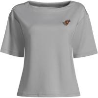 Lands' End Goldy Women's Ponte Elbow Sleeve Shirt - XS, Gray