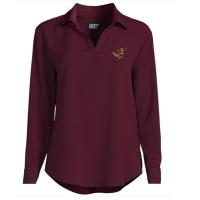 Lands' End University of Minnesota Goldy Women's Long Sleeve Polo Blouse - XS, Maroon