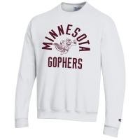 Champion University of Minnesota Charging Goldy Crewneck Sweatshirt  - XS, White