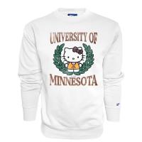 Blue 84 University of Minnesota Hello Kitty Crewneck Sweatshirt  - XS, White