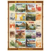 Cavallini National Parks 2 Decorative Poster - White