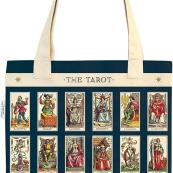 Cavallini Tarot Tote Bag - 13x17, White