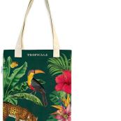 Cavallini Tropicale Tote Bag - 13x17, White