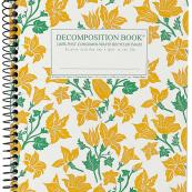 Michael Roger Decomposition Recycled 7.5in x 9.75in Squash Blossoms Spiral Notebook - 7.5x9.5, Yellow