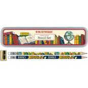 Cavallini Library Pencil Set - Butter / Cream