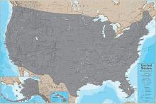 United States Scratch Off Wall Map [ Scr02 ]
