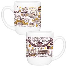 University of Minnesota 16 oz. Julia Gash Mug  - White
