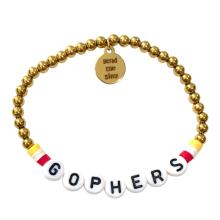 University of Minnesota Beaded Gophers Bracelet  - Gold