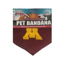 University of Minnesota M Pet Bandana  - S, Maroon