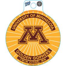 Blue 84 University of Minnesota M Circle Sticker  - Gold