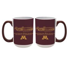 University of Minnesota 15 oz. Huntington Bank Stadium Mug - Maroon
