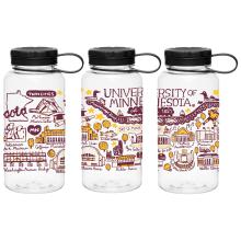 Julia Gash 34 oz. University of Minnesota Wide Mouth Water Bottle   - Clear