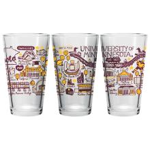 Julia Gash University of Minnesota Pint Glass  - Clear