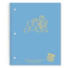Leaning Gopher Light Blue 1-Subject Spiral Notebook - Blue