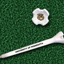 University of Minnesota Goldy Golf Tee Pack  - White
