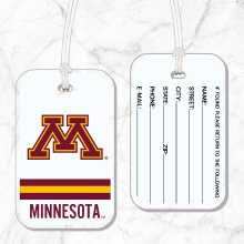 University of Minnesota M Luggage Tag - Clear