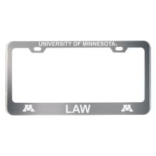 University of Minnesota Law License Plate Frame - Silver / Light Gray