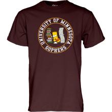 Blue 84 University of Minnesota Bart Simpson T-Shirt - S, Maroon
