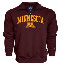 Blue 84 University of Minnesota M Quarter Zip Sweatshirt - XL, Maroon