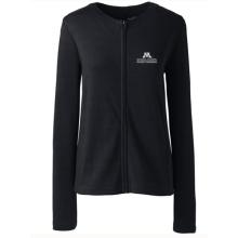 Lands' End Medical School Women's Zip Crew Cardigan - XS, Black