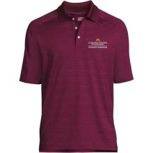 Lands' End Carlson School of Management Men's Rapid Dry Tonal Stripe Polo Shirt - S, Maroon