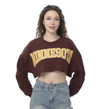 Zoozatz University of Minnesota Women's Cropped Sweatshirt  - XS, Maroon