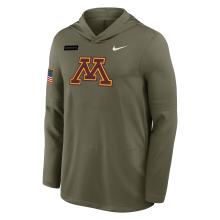 Nike University of Minnesota Military Hooded Long Sleeve Tee - S, Green / Camo