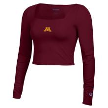 Champion University of Minnesota Women's Square Neck Cropped Long Sleeve Tee - XS, Maroon