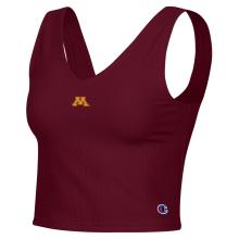 Champion University of Minnesota Women's V-Neck Crop Top  - XS, Maroon