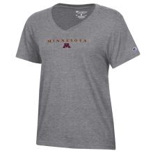 Champion University of Minnesota Women's V-Neck Tee - XS, Gray