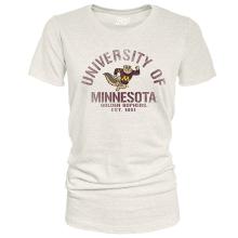 Blue 84 University of Minnesota Charging Goldy Women's Tee - S, Oatmeal / Khaki / Tan