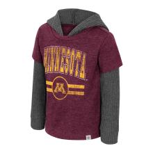 Colosseum University of Minnesota Toddler Layered Hooded Long Sleeve Tee - 2T, Maroon