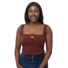 Zoozatz University of Minnesota Women's Corset Style Tank Top  - XS, Maroon