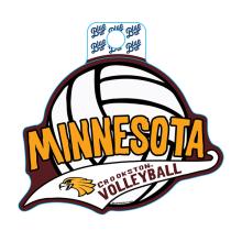 Blue 84 Minnesota Crookston Volleyball Sticker - White