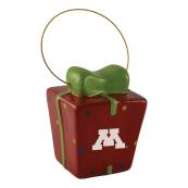  LXG University of Minnesota Ceramic Present Ornament - Maroon