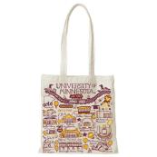 Julia Gash University of Minnesota Landmark Slim Tote Bag - Oatmeal / Khaki / Tan