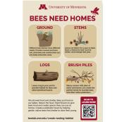 Bees Need Homes Sign - Oatmeal / Khaki / Tan