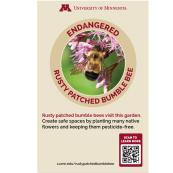 Rusty Patched Bumble Bee Sign - Oatmeal / Khaki / Tan