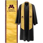 Gold M Logo Regent Seal Academic Stole- #2