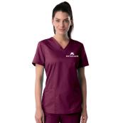Women's Modern V-Neck Tunic - XXS, Maroon, M Physicians