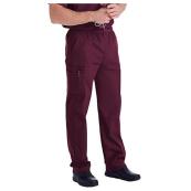 Men's Cargo Scrub Pant - L, Maroon