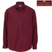 Men's Lightweight Long Sleeve Button Down - S, Maroon