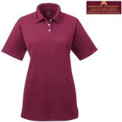 Women's Community-University Cool & Dry Performance Short Sleeve Polo - XS, Maroon