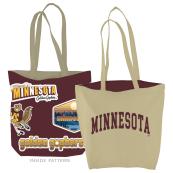 University of Minnesota Reversible Tote  - Oatmeal / Khaki / Tan