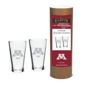 University of Minnesota Mom & Dad Pint Glasses - Clear