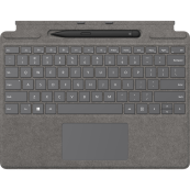 Microsoft Surface Pro Signature Keyboard (Type Cover) + Slim Pen 2 Bdl - Platinum 11.38x8.90x0.19in Box Standard Keyset - Alcantara Material - Gray