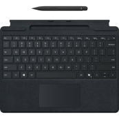 Microsoft Surface Pro 10-11 Copilot Keyboard + Slim Pen V2 Bundle - Black 11.38x8.90x0.19in Box Standard Keyset - Alcantara Material - Black